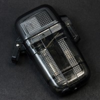 BLACK WINDPROOF WATERPROOF REFILLABLE CIGARETTE WITH NECKCORD LIGHTERS DELIVERY INCLUDED