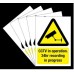 CCTV Warning  stickers signs decals 50mm x 70mm DELIVERY INCLUDED