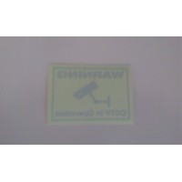 CCtv warning stickers fluorescent 50mm x 70mm DELIVERY INCLUDED