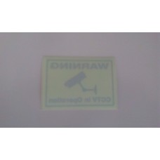 CCtv warning stickers fluorescent 50mm x 70mm DELIVERY INCLUDED