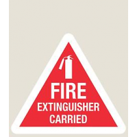 Fire Extinguisher stickers 80mm x 70mm