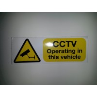 CCTV OPERATING IN THIS VEHICLE STICKERS